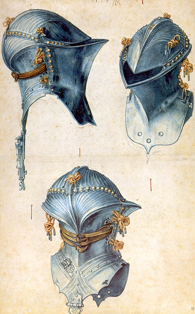 Three Studies of a Helmet Albrecht Durer